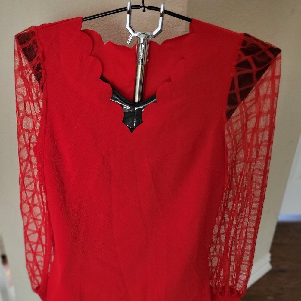 Shien long sleves blouse, sheer look sleves. we  also offer in BURGUNDY, NAVY